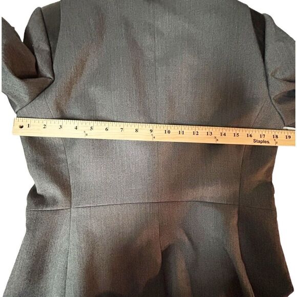 Tahari Arthur S Levine Gray Black Jacket Size 8 Petite Women Lined Blazer - Picture 10 of 16